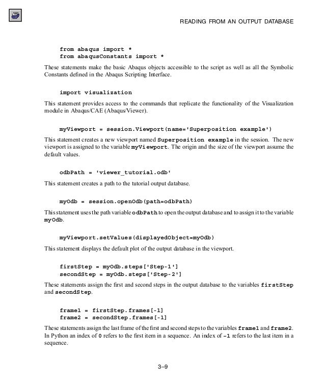 Abaqus 6.11 script manual