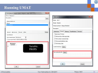 How to write User Subroutines with Abaqus | PDF