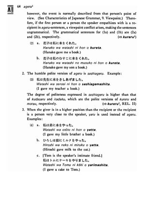 A dictionary of basic japanese grammar | PDF