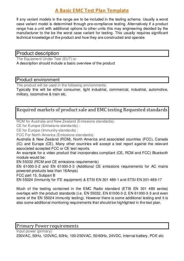 Simple Eml Testing Form Medical Device Emc Test Plan – Radiated RF immunity testing for medical ...