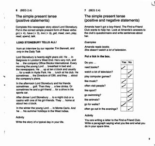 A basic english grammar exercises