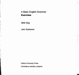 A basic english grammar exercises