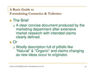 A basic guide to cosmetic formulation | PDF