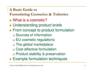 A basic guide to cosmetic formulation | PDF