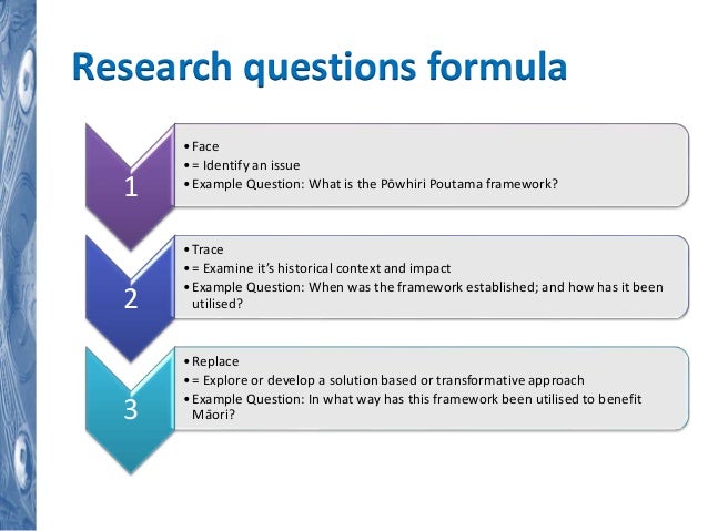 Research questions for phd thesis
