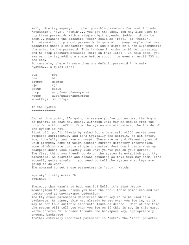 A basic unix overview(2) | PDF