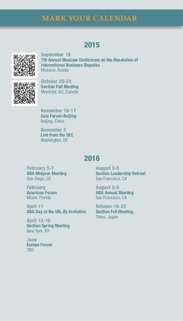 Aba Section Of International Law Fall Conference 2015 Montreal Cana