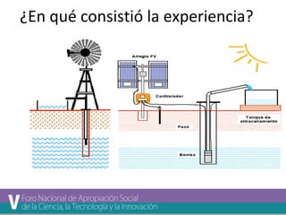 ¿En qué consistió la experiencia? 
 