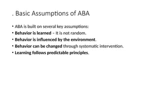 significance related ABA therapy and core principles.pptx
