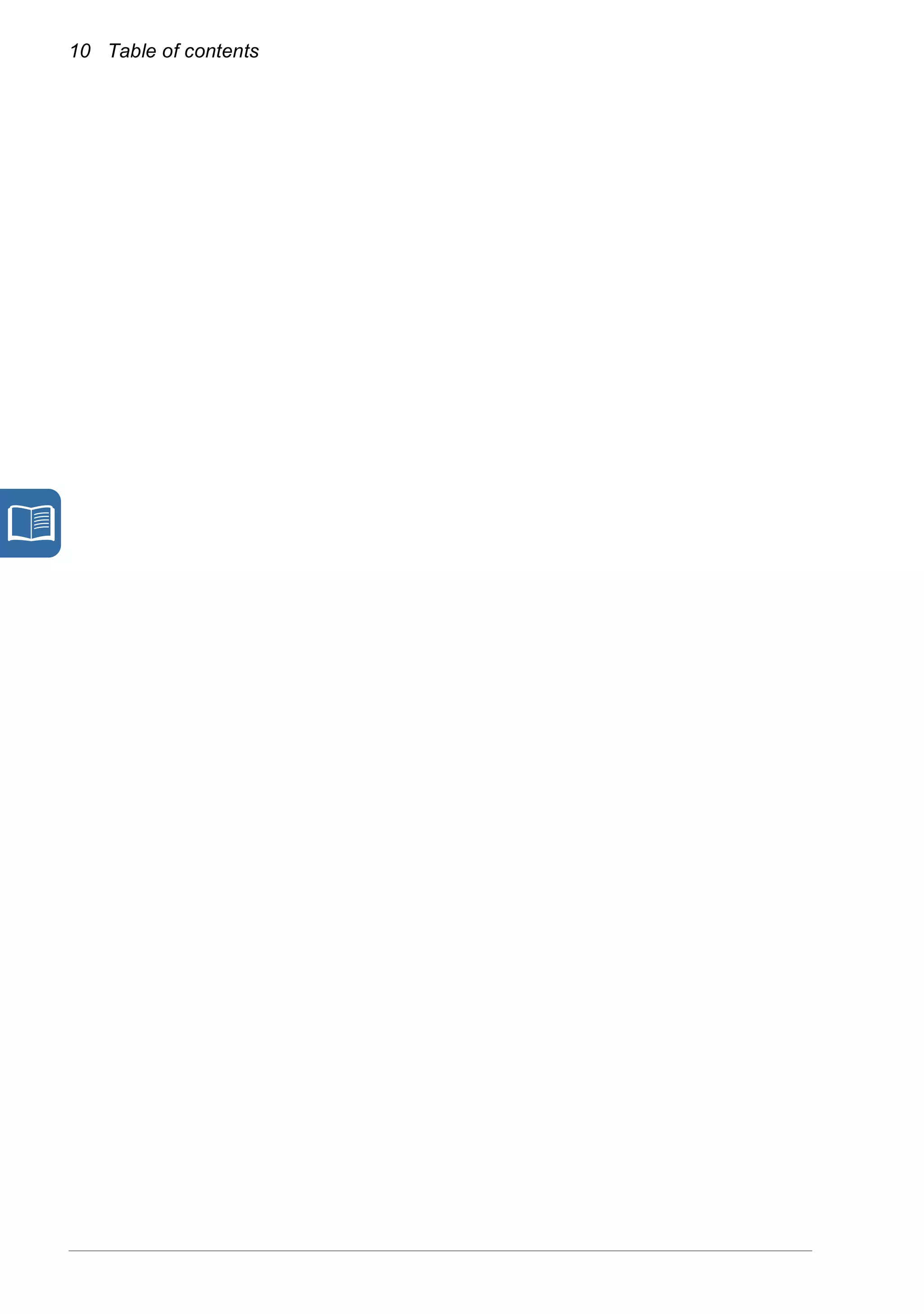 10 Table of contents
 