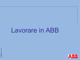 Lavorare in ABB 