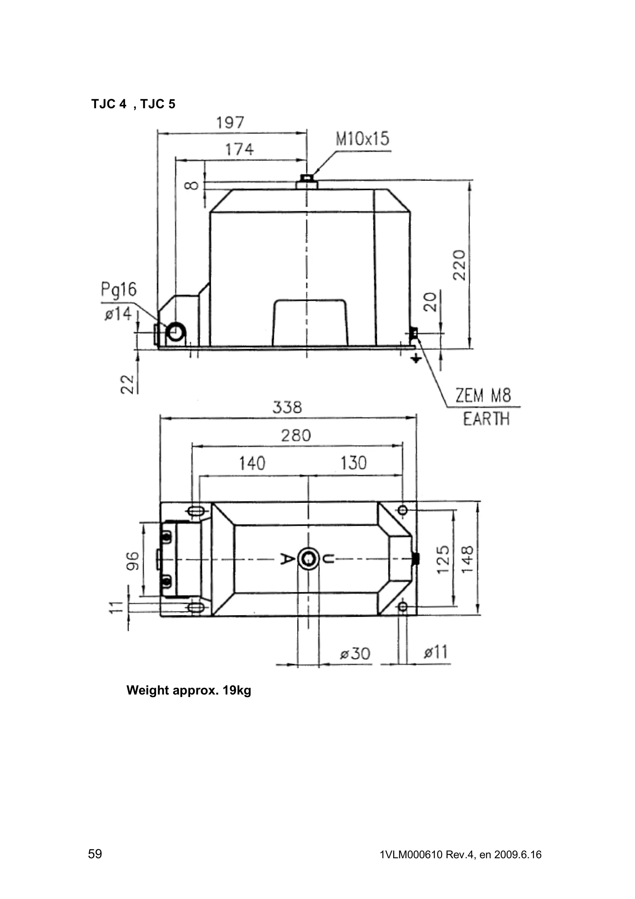 TJC 4 , TJC 5

Weight approx. 19kg

59

1VLM000610 Rev.4, en 2009.6.16

 