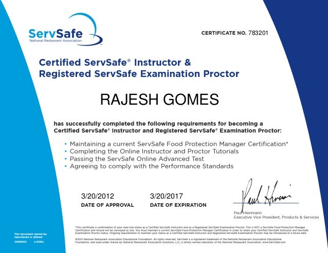 Certificate Of ServSafe Instructor Proctor certificate-of-servsafe-instructor-proctor