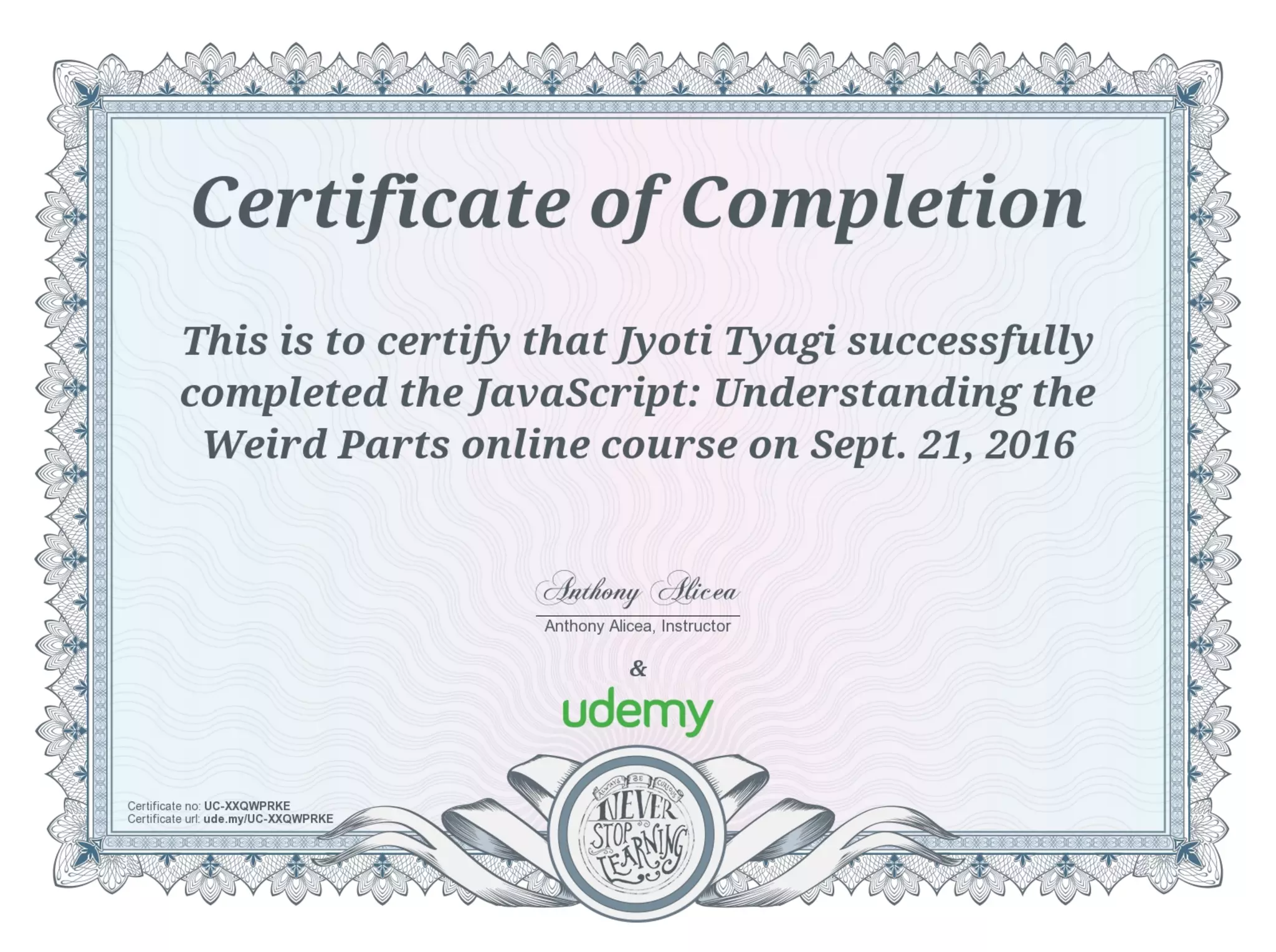 JavaScript certificate | PPT