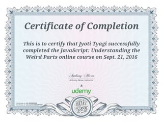 JavaScript certificate | PPT
