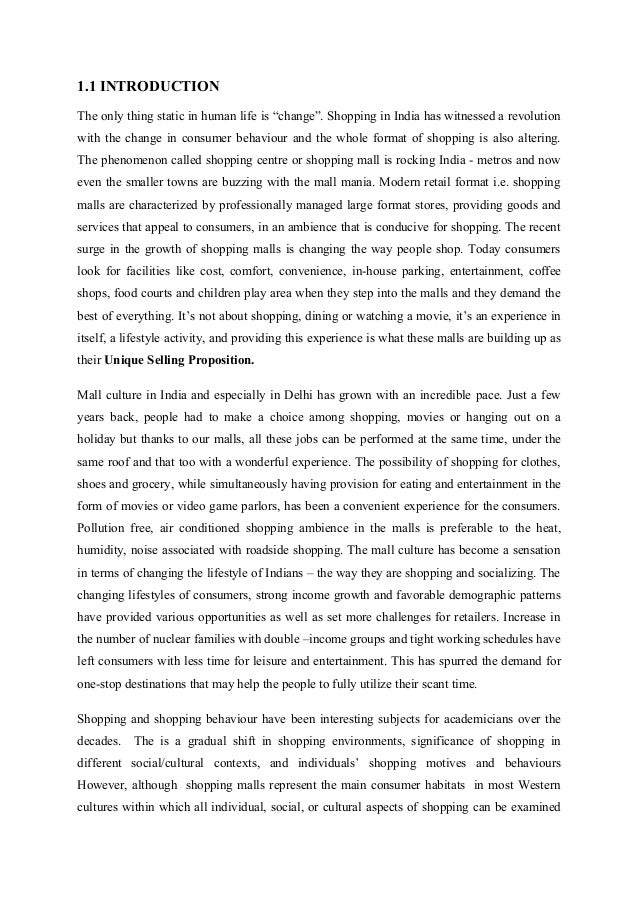 shopping introduction essay