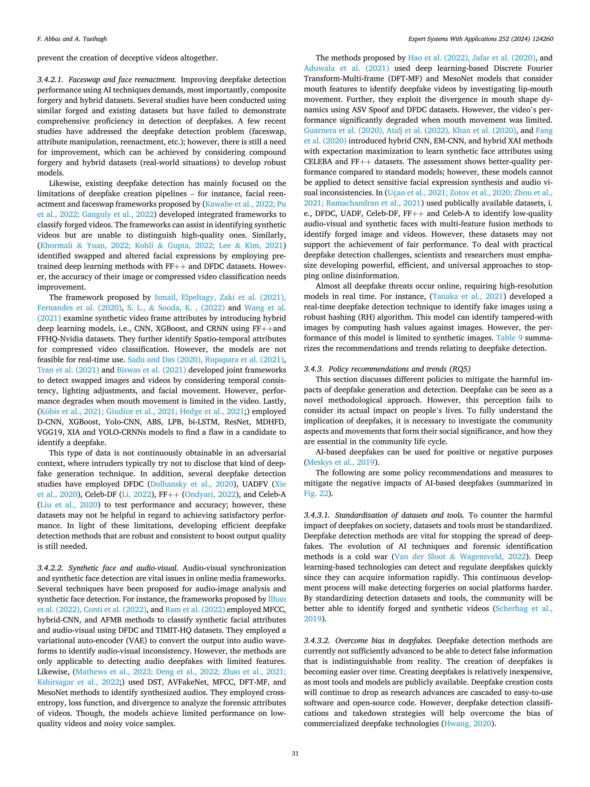 Unmasking deepfakes: A systematic review of deepfake detection and ...