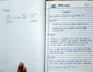 abbas poc experiment b pharmacy experiment from 6-14 | PDF