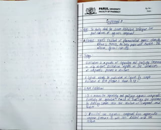abbas poc experiment b pharmacy experiment from 6-14 | PDF