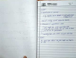 abbas poc experiment b pharmacy experiment from 6-14 | PDF
