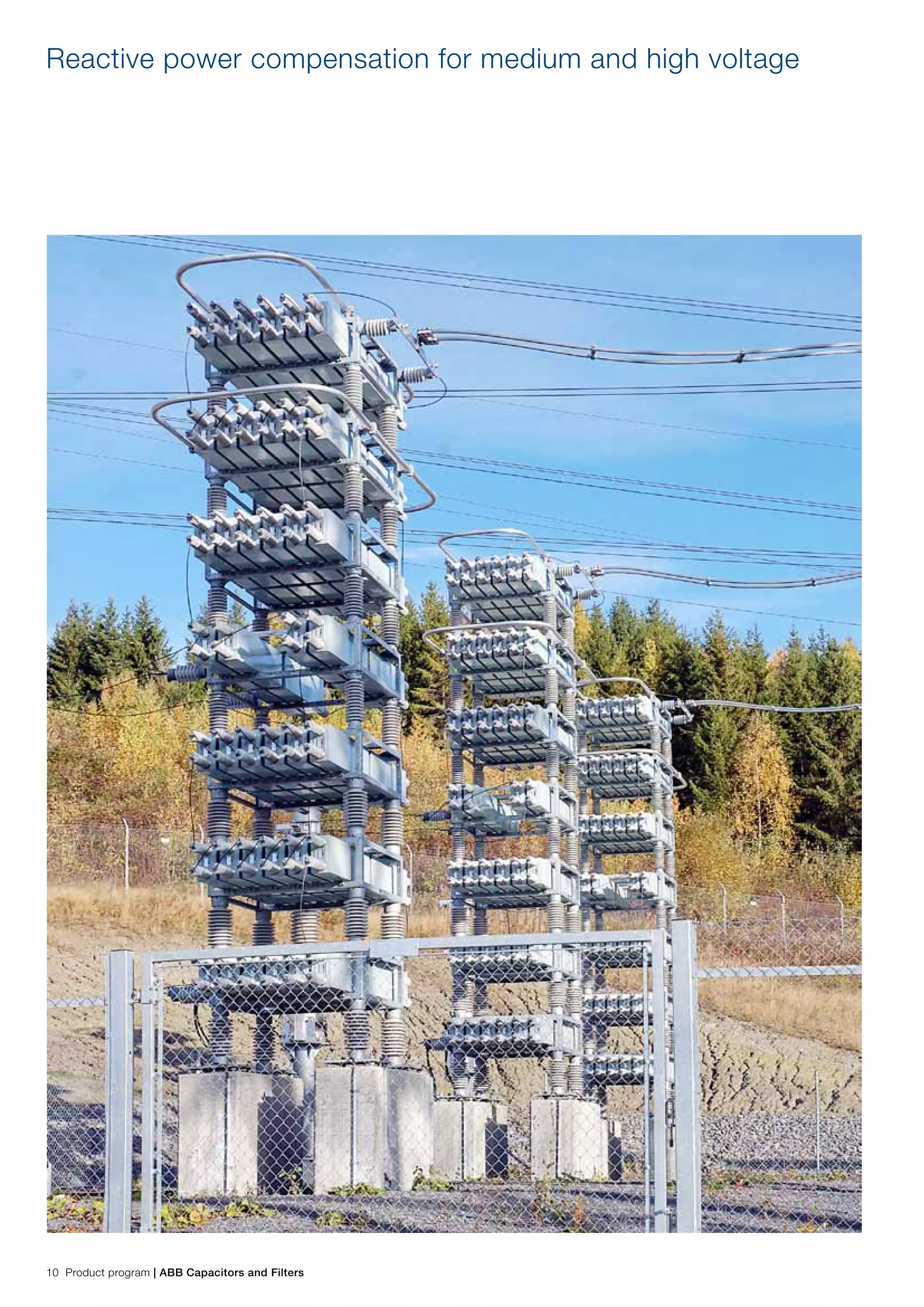 10 Product program | ABB Capacitors and Filters
Reactive power compensation for medium and high voltage
 