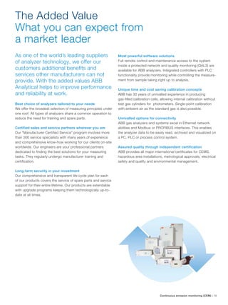 ABB CEMS Datasheet ABB cems solution and products information | PDF