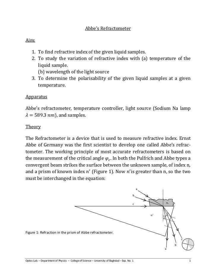 Abbe refractometer