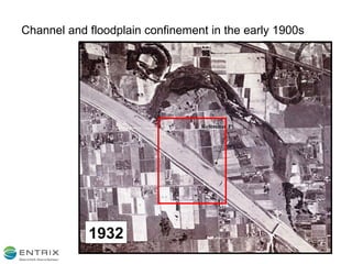 1932 Channel and floodplain confinement in the early 1900s 
