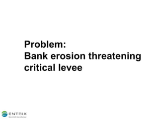 Problem:  Bank erosion threatening critical levee 