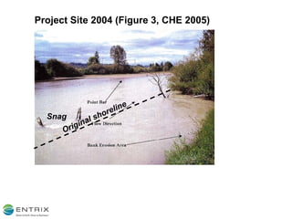 Project Site 2004 (Figure 3, CHE 2005) Original shoreline Snag 