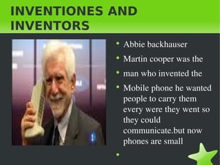 INVENTIONES AND INVENTORS ,[object Object],[object Object],[object Object],[object Object],[object Object]
