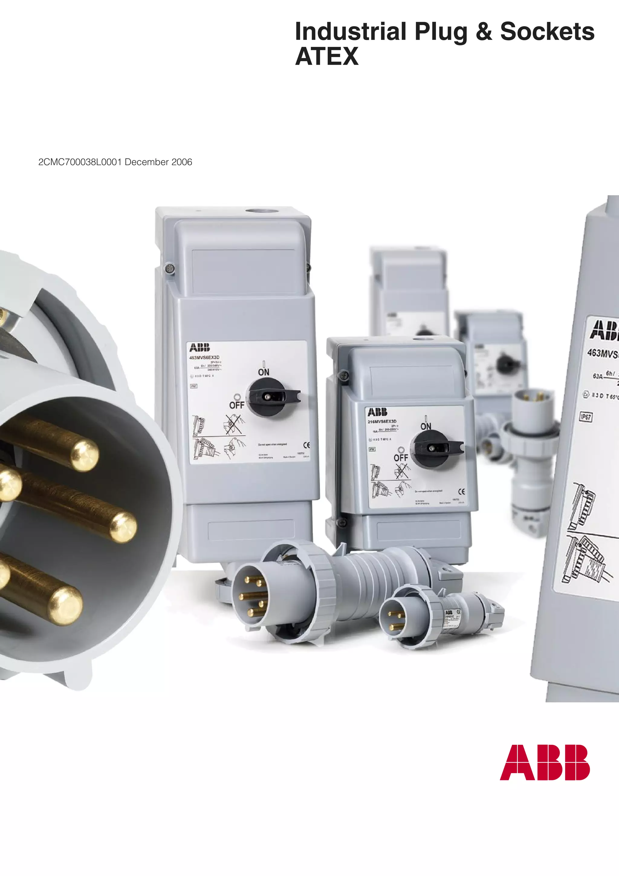 ABB ATEX Industrial Plugs & Sockets Hazardous Area Plugs & Sockets PDF