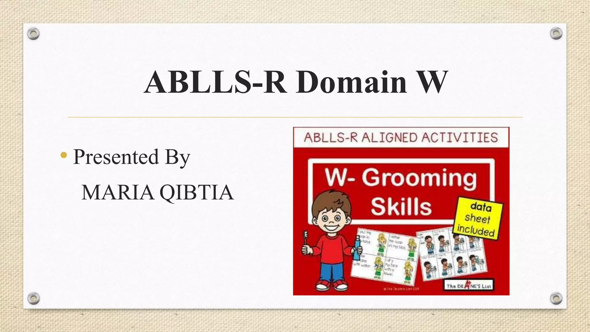 Ablls Domain w | PPT