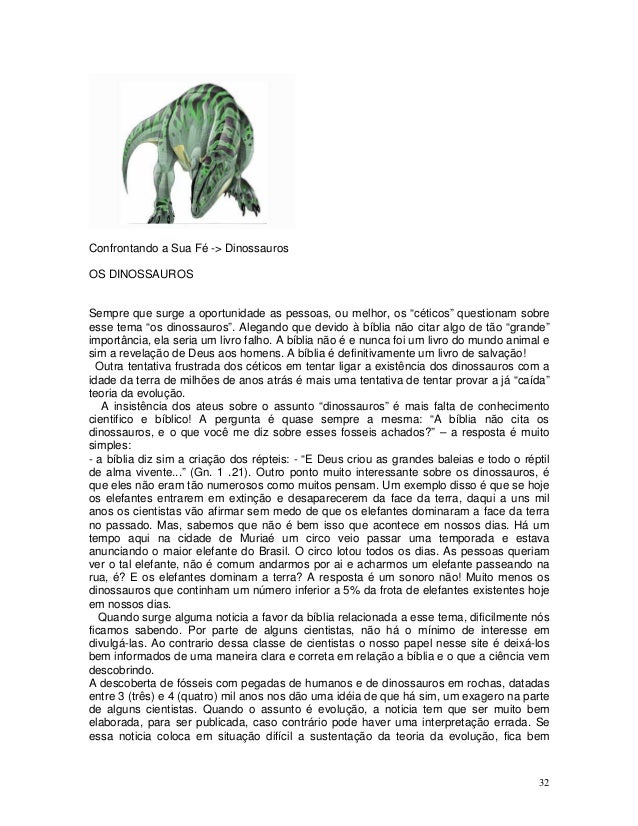A bíblia e os dinossauros A bíblia e os dinossauros