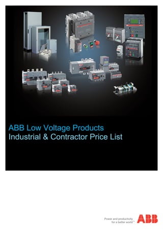 ABB Low Voltage Products - 2013 Price List | PDF