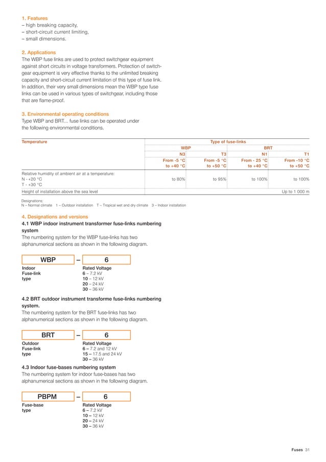 ABB CEF Current Limiting Fuses 27kV, 6100A High Voltage Fuse Links PDF