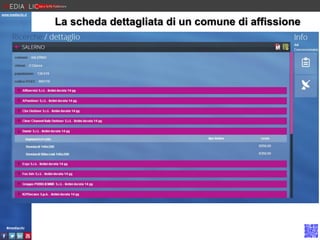 www.mediaclic.it

La scheda dettagliata di un comune di affissione

#mediaclic

 