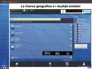 www.mediaclic.it

La ricerca geografica e i risultati sintetici

#mediaclic

 