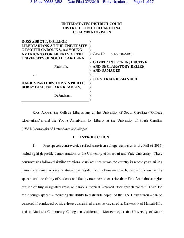 abbott v pastides complaint and exhibits petition for declaratory judgment form missouri