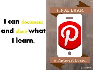 I can
document
and share
what I learn.
 