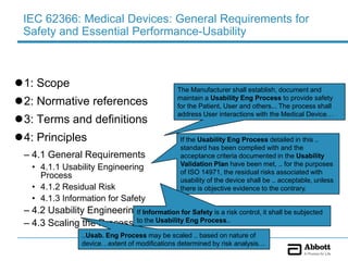 Abbott overview medical device human factors standards | PDF