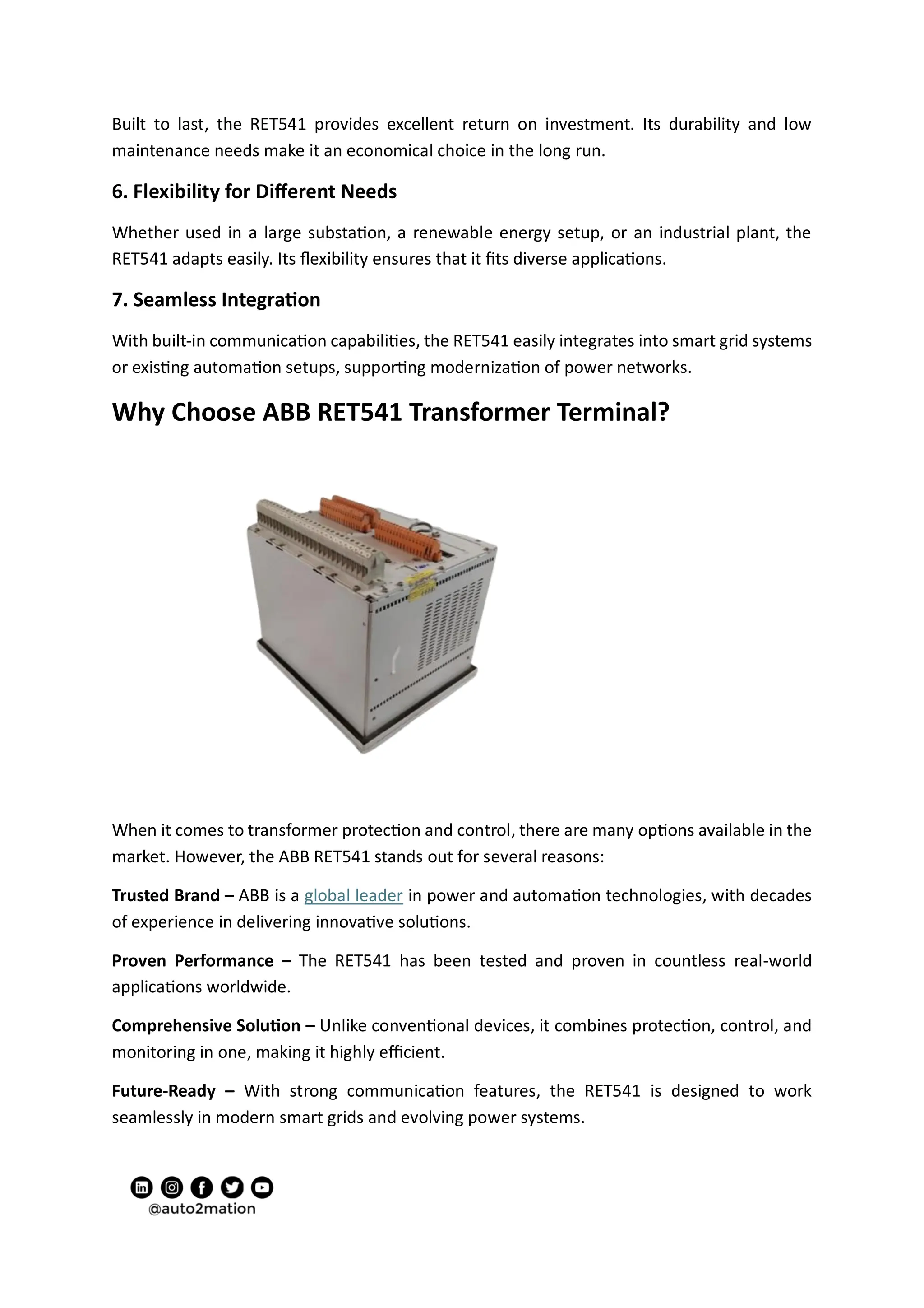 Essential Abb Ret541 Transformer Terminal | PDF