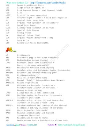 Abbreviation of computer related word by by tanbircox | PDF