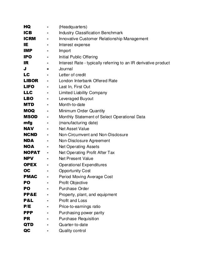 Foreign exchange abbreviation