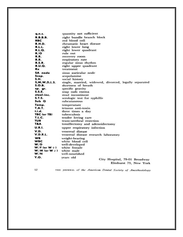 Abbreviation Related To Hospital Abbreviation Related To Hospital