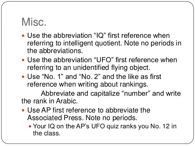 Original abbreviation