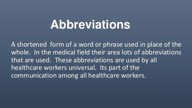 abbreviations of the urinary system shortened form of a word
