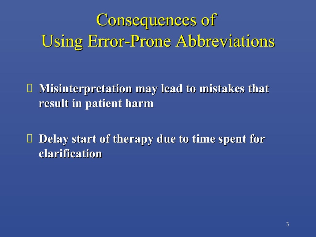Abbreviation Pharmacology