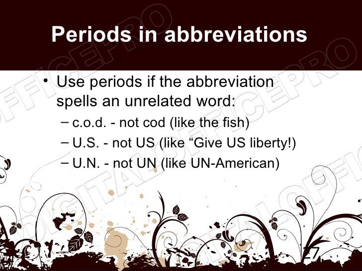 Abbreviations powerpoint (ms standard 4b2)
