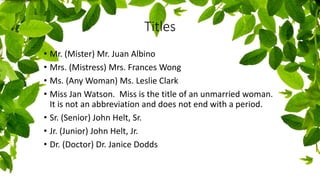 Abbreviations Rules and Guidelines | PPTX